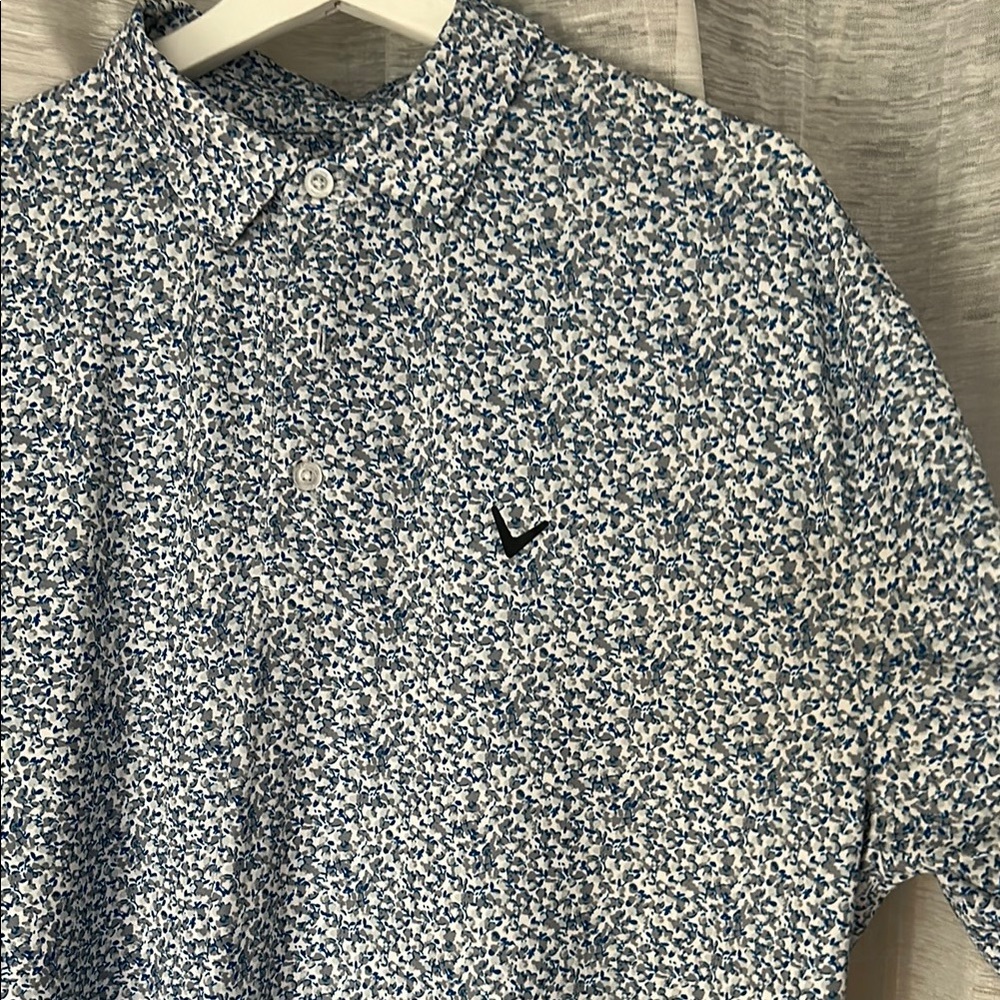 Callaway golf polo blue and grey speckled